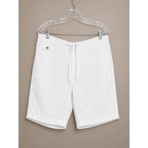 Murano Baird McNutt White 100% Linen Shorts Mens 36 Drawstring Chino